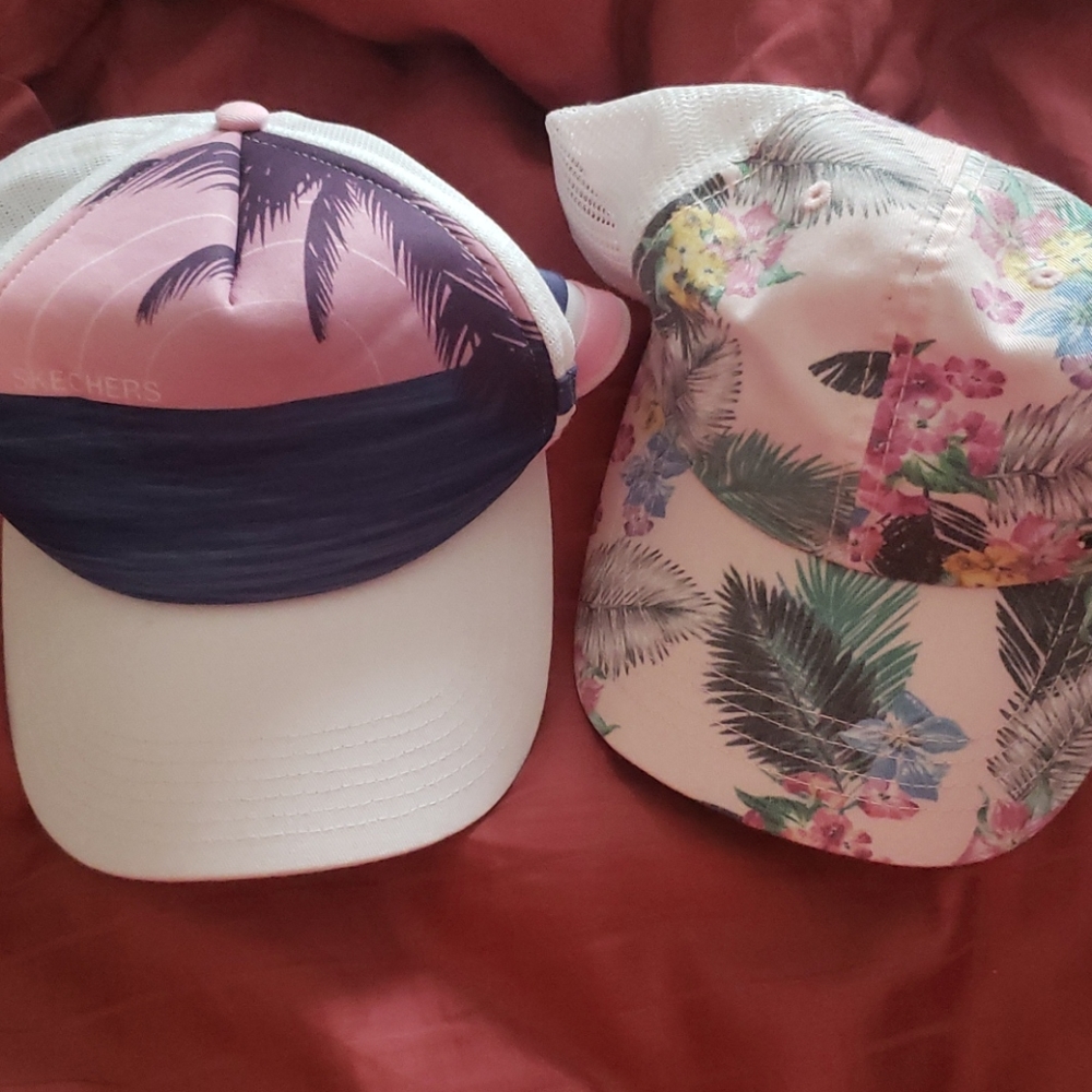 Sketchers tropical floral print hat set new